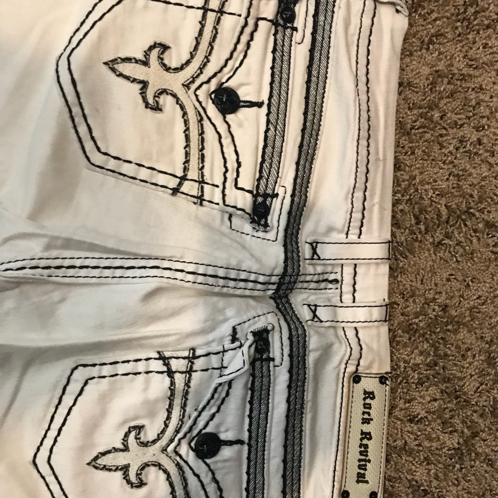 ROCK REVIVAL white capris